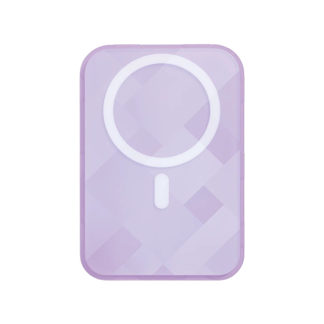 Gridline Lilac Frame Geometric iPhone Case - NexKover