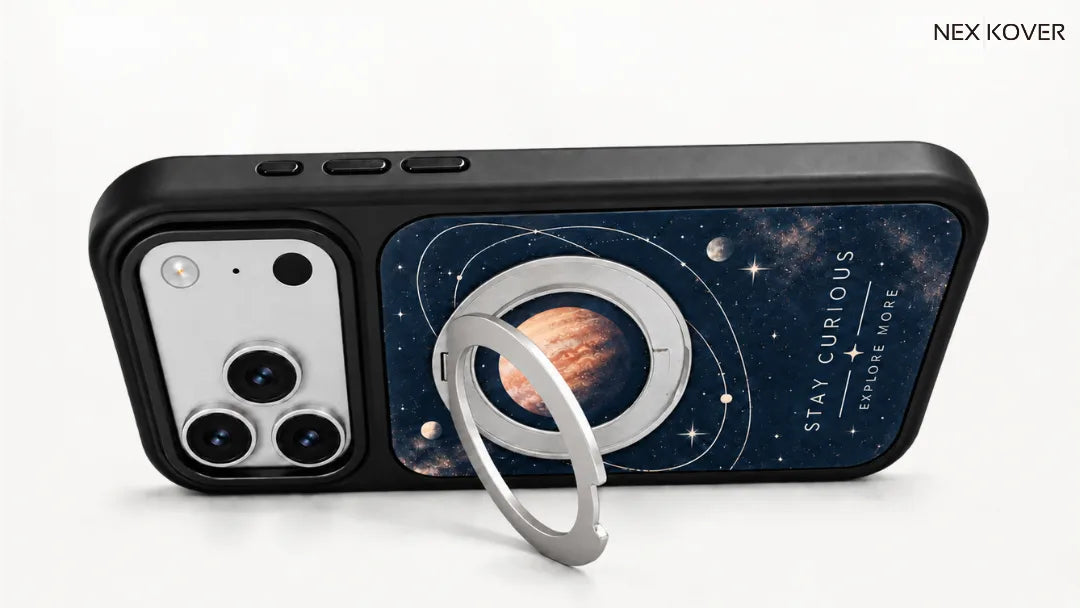 Flip out the ring stand for hands-free viewing